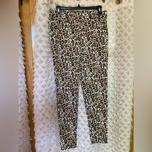 EUC Animal Print Skinny Stretch Pants Size 11/13 Large